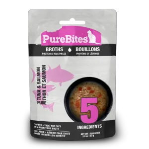 PureBites Broths Cat Treat Topper Tuna, Salmon & Vegetables