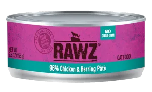 RAWZ 96% Chicken & Herring Pate Canned Food for Cats