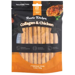 Rustic Kitchen Collagen Retriever Sticks Chicken Flavored Dog Treat