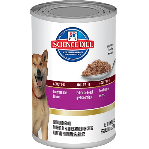 Science Diet Canine Adult Canned Food; available in 3 flavours