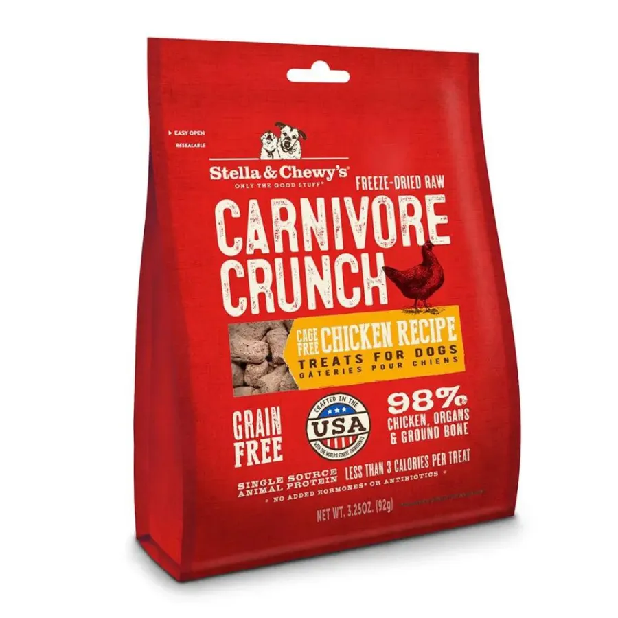 Stella & Chewy's Carnivore Crunch Cage-Free Chicken Recipe Freeze-Dried Dog Treats 3.25 oz