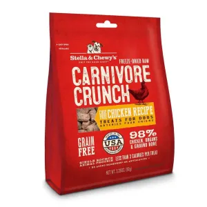 Stella & Chewy's Carnivore Crunch Cage-Free Chicken Recipe Freeze-Dried Dog Treats 3.25 oz