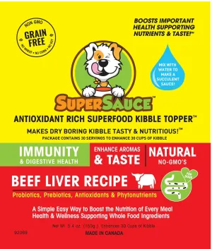 SUPERSAUCE™ Beef Liver   PROBIOTICS Digestive Health 5.4 oz. (153g) MADE IN CANADA