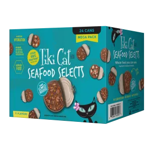 Tiki Cat Seafood Selects Mega Pack 11-Flavor Box 24/2.8-3 oz