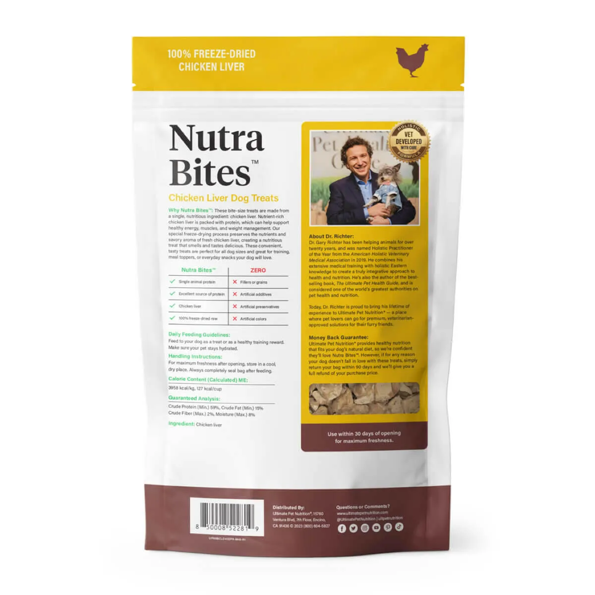 Ultimate Pet Nutrition Nutra Bites Freeze Dried Chicken Liver Treats (4 oz)