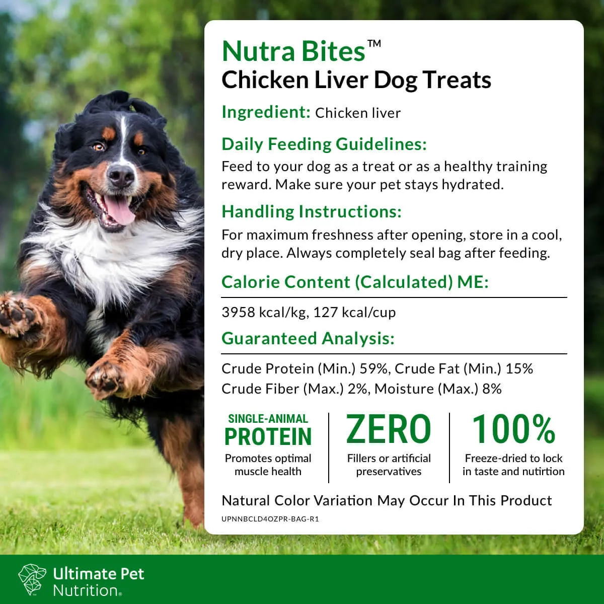 Ultimate Pet Nutrition Nutra Bites Freeze Dried Chicken Liver Treats (4 oz)