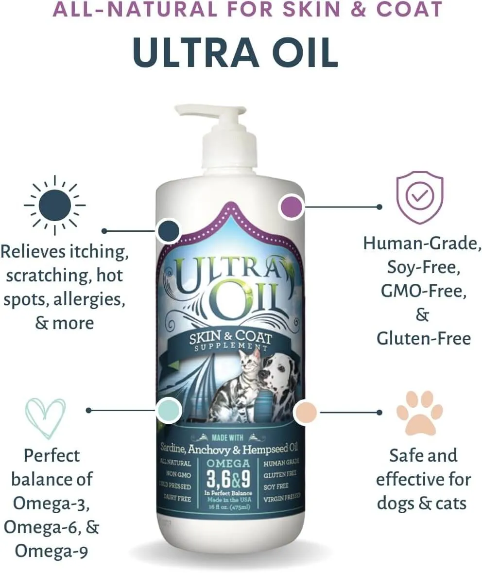 Ultra Oil Skin & Coat Supplement with Hempseed Oil