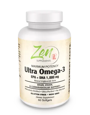 Ultra Omega-3 Fish Oil Supplement 60 SoftGels