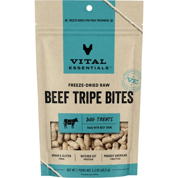 Vital Essentials Freeze Dried Beef Tripe Bites 2.3oz