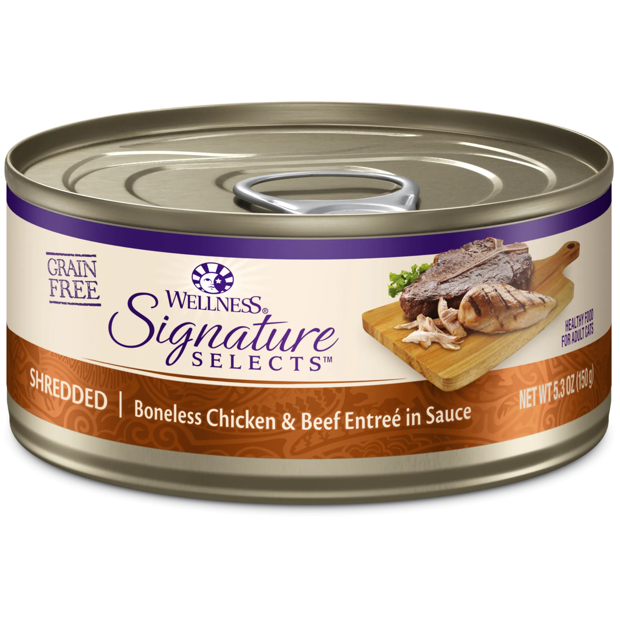 Wellness Signature Selects Shredded Chicken & Beef in Sauce Wet Cat Food