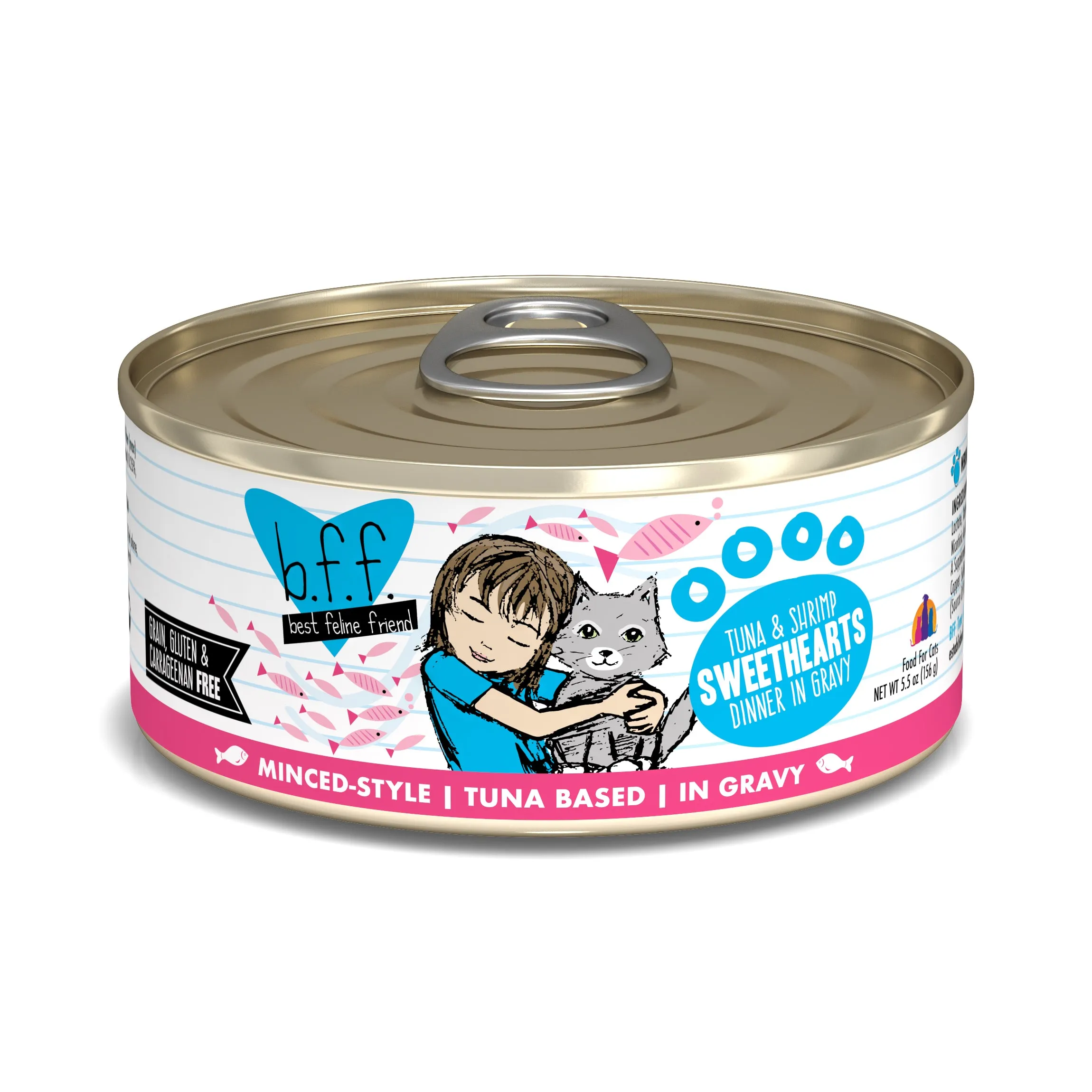 Weruva B.F.F Best Feline Friend Tuna & Shrimp Sweethearts 5.5oz