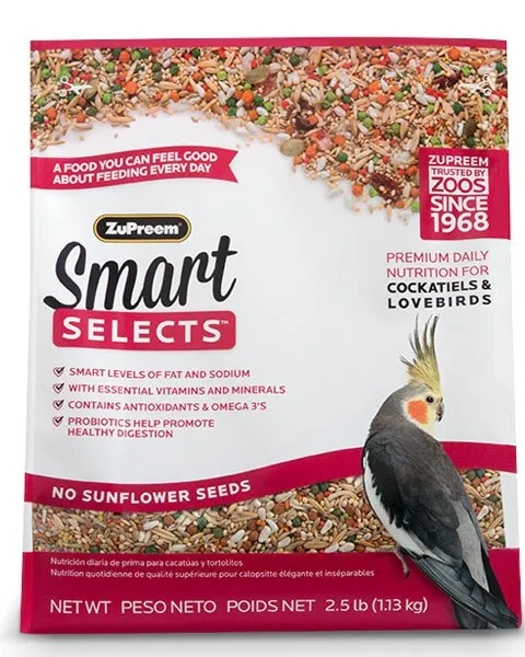 Zupreem Smart Selects Cockatiels & Medium Parrots 2 Lb